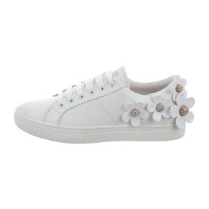 Marc Jacobs Women's Slip On White Leather Embellished Daisy Sneakers Sz 37 7